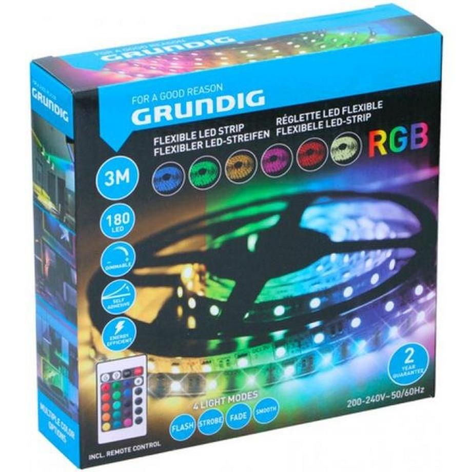 GRUNDIG Striscia LED, RGB - 16 colori di illuminazione - 3 m  