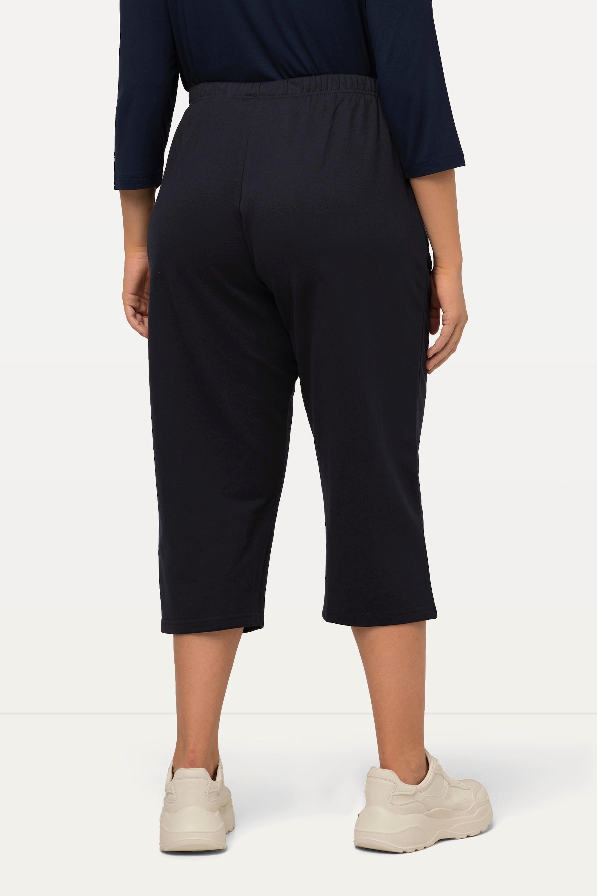 Ulla Popken Pantaloni Jogging 7/8 Gamba Dritta Vita Elastica  