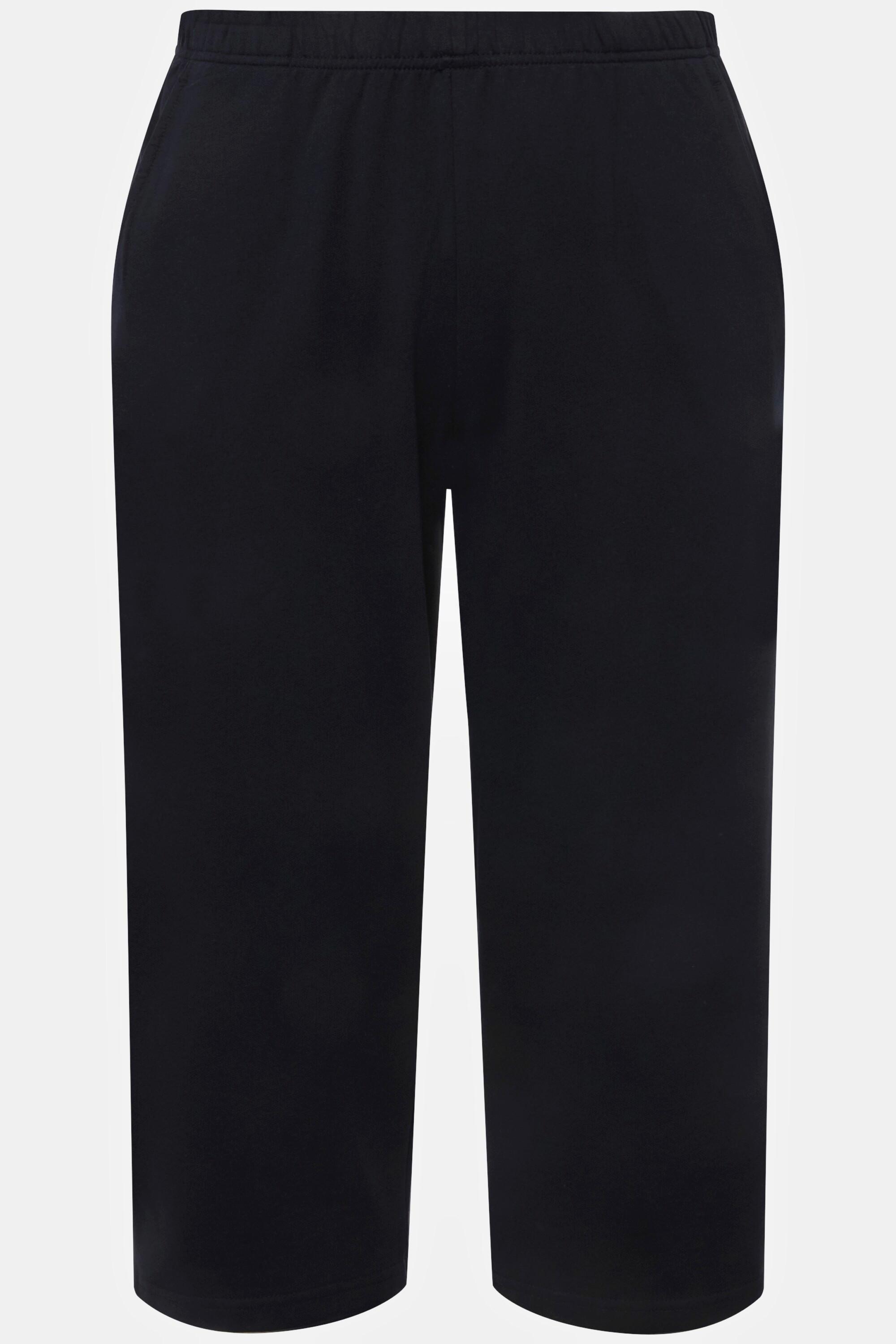 Ulla Popken Pantaloni Jogging 7/8 Gamba Dritta Vita Elastica  