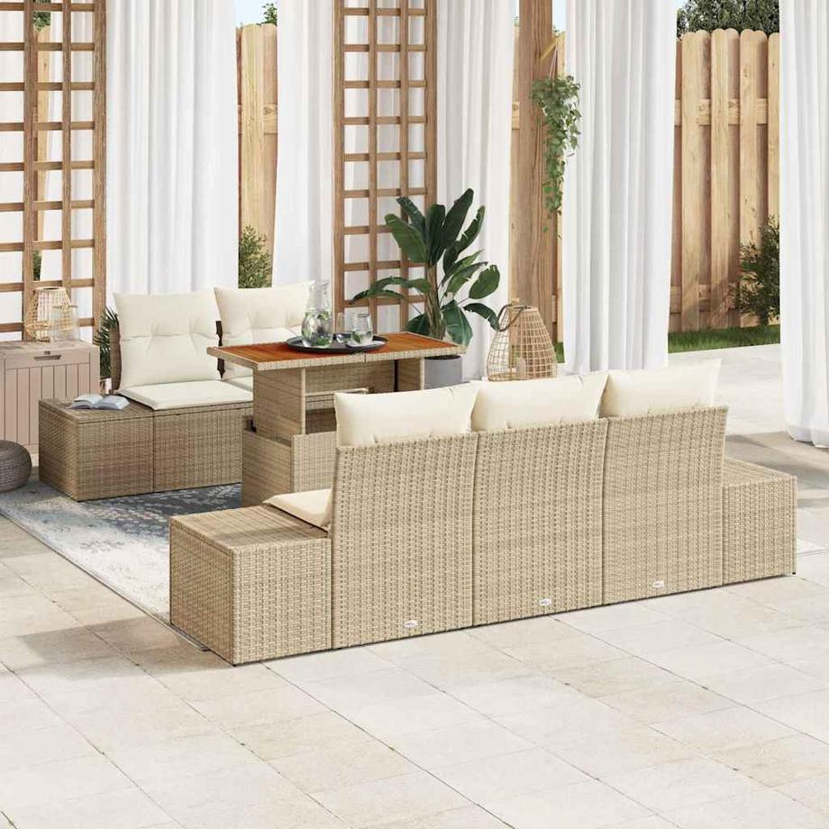 VidaXL Set Divano da Giardino Polyrattan  