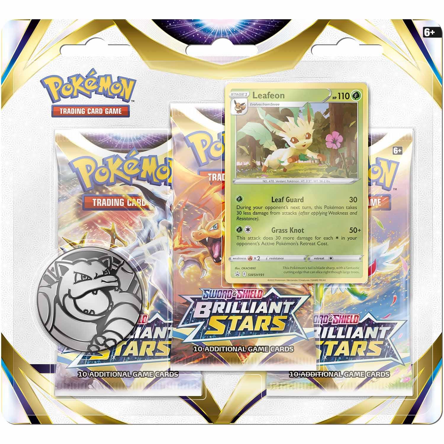 Pokémon  Sword & Shield Brilliant Stars Leafeon Collection Blister - EN 