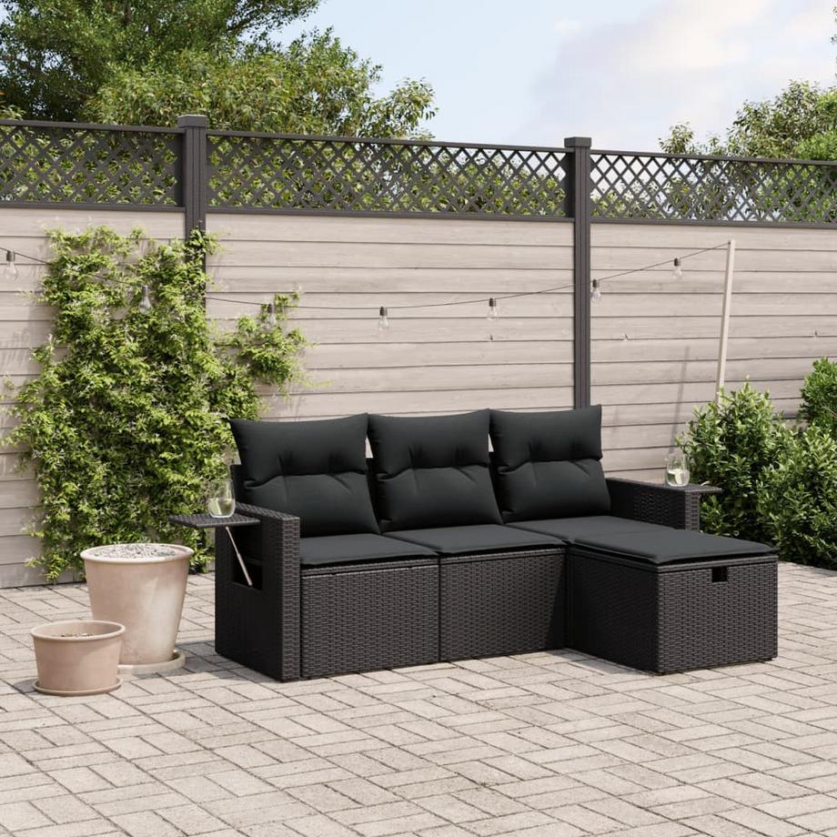 VidaXL set divano da giardino Polirattan  