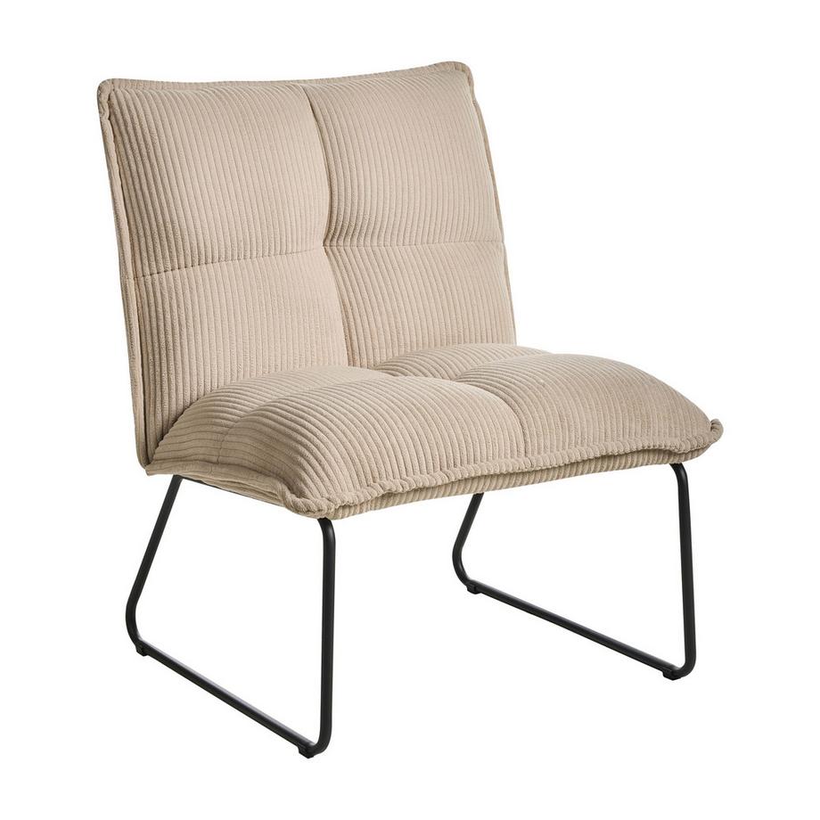 Beliani Lot de 2 fauteuils en Velours côtelé Scandinave BJASTA  
