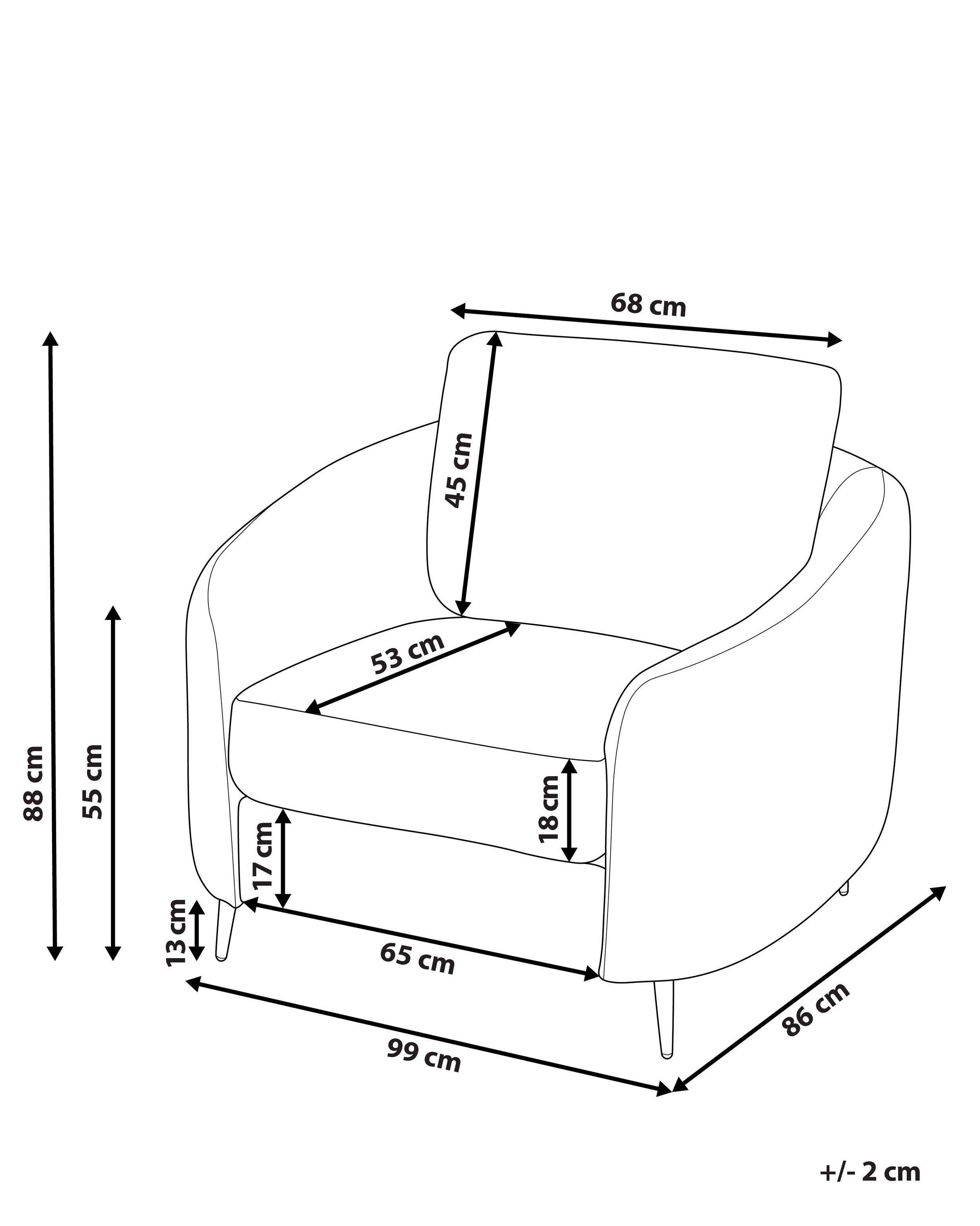 Beliani Sessel aus Polyester Klassisch TROSA  