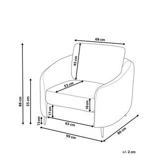 Beliani Sessel aus Polyester Klassisch TROSA  