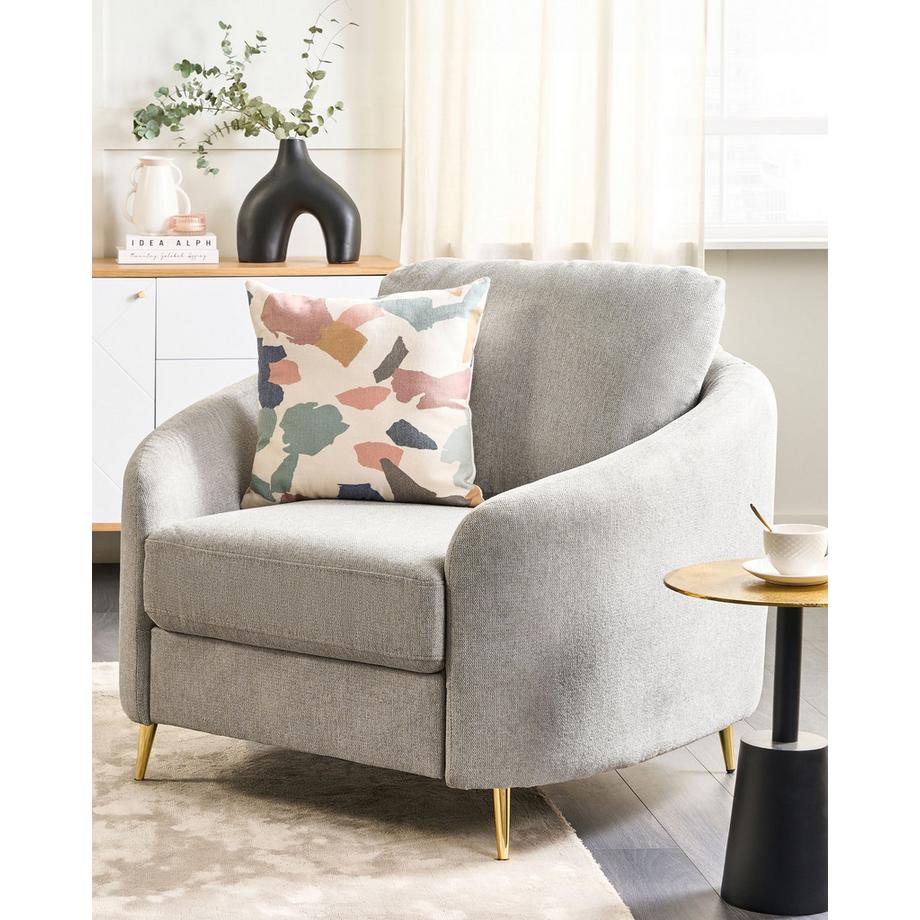 Beliani Fauteuil en Tissu Traditionnel TROSA  