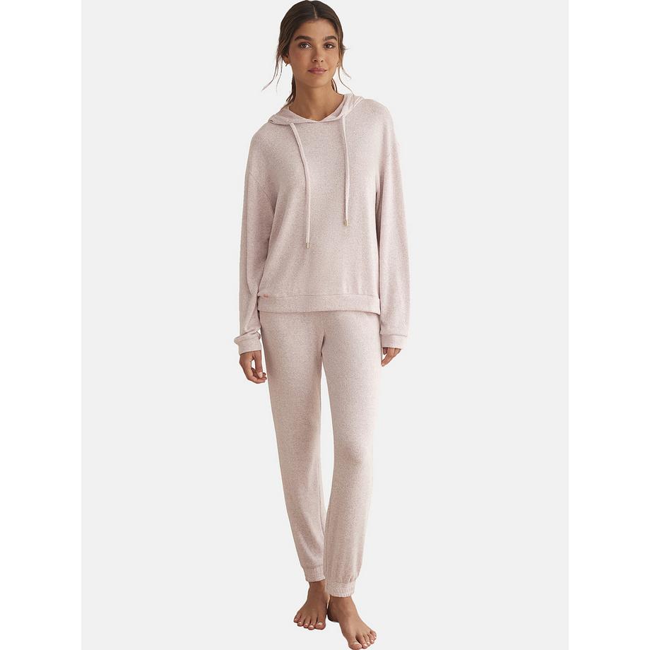 Selmark Basic Kapuzen-Sweatshirt und Pyjamahosen Set  