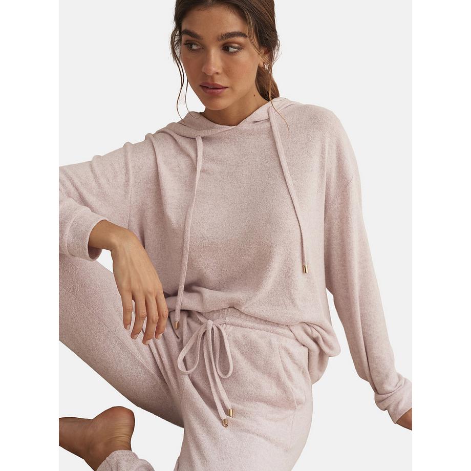 Selmark Basic Kapuzen-Sweatshirt und Pyjamahosen Set  