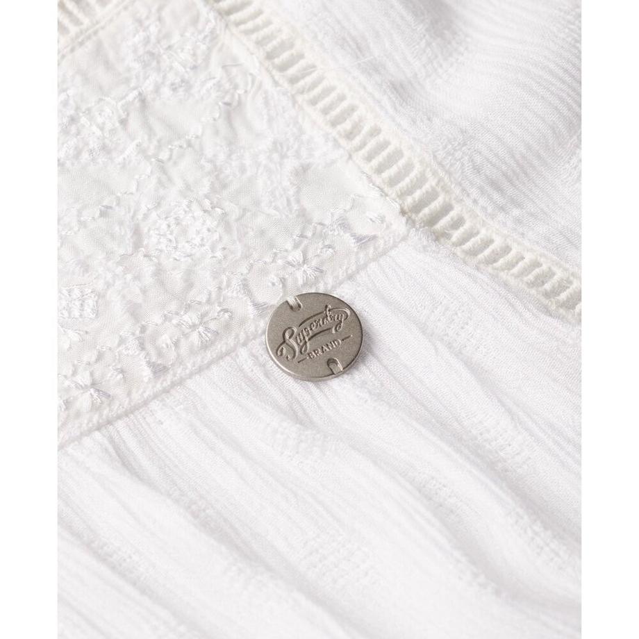 Superdry Débardeur à Empiècement en Dentelle Vintage  