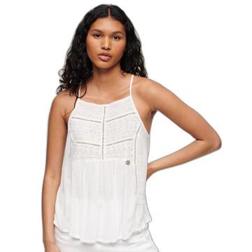 débardeur à empiècement en dentelle vintage