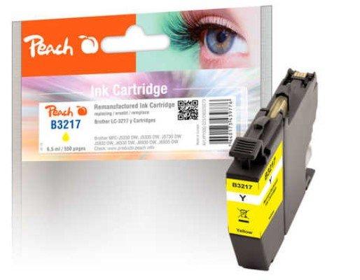 Peach  Cartouche d'encre jaune, compatible avec  LC-3217Y 