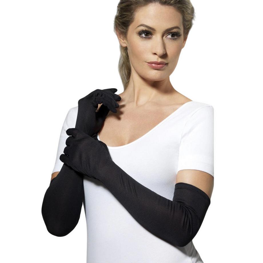 smiffys Unifarbene lange Handschuhe  