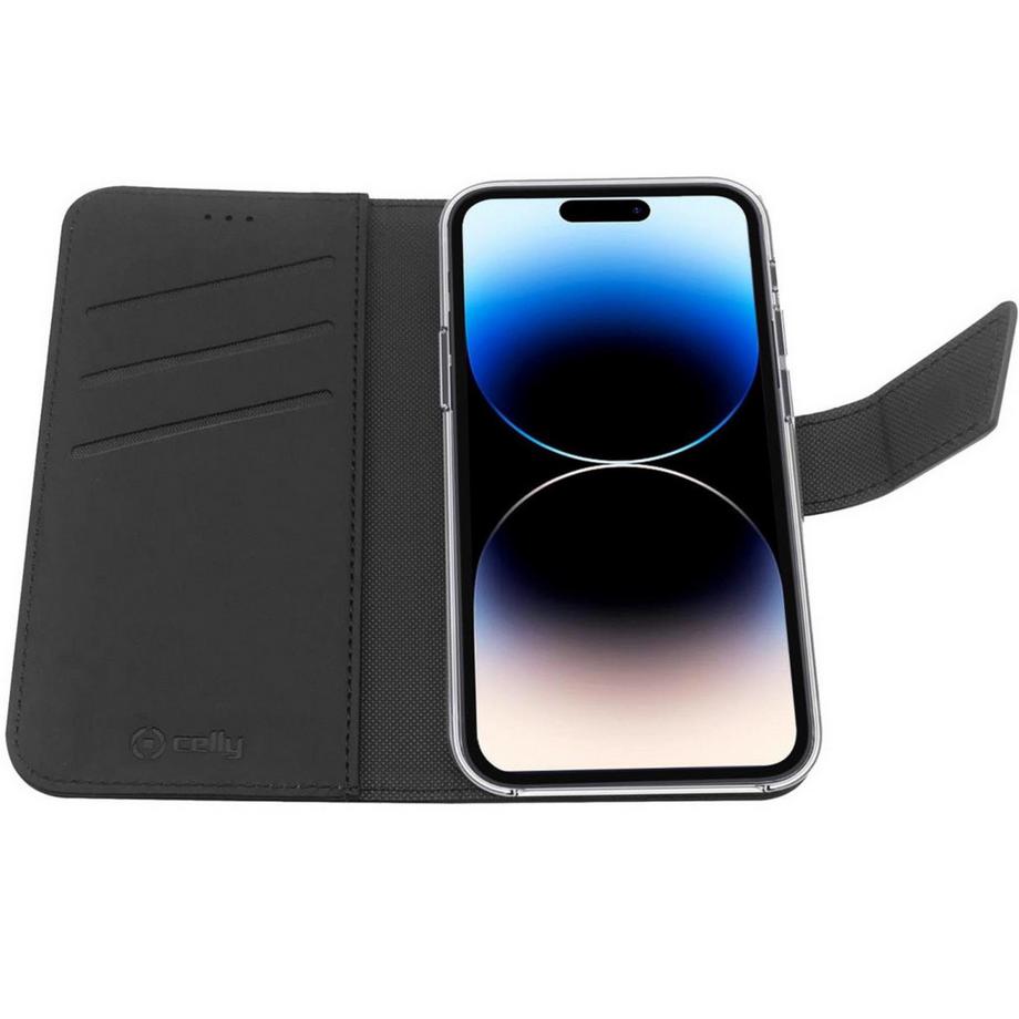 Celly  Wallet Case iPhone 14 Pro Schwarz 