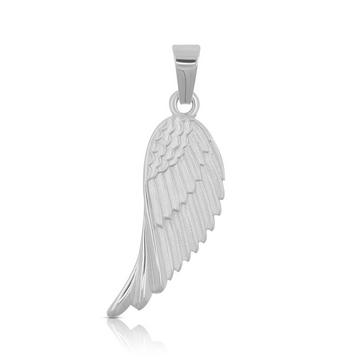 Pendentif aile d'ange en or blanc 750, 27x14mm