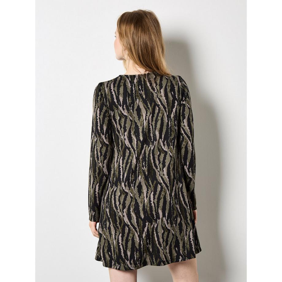 APRICOT Abito mini in maglia con stampa zebra  