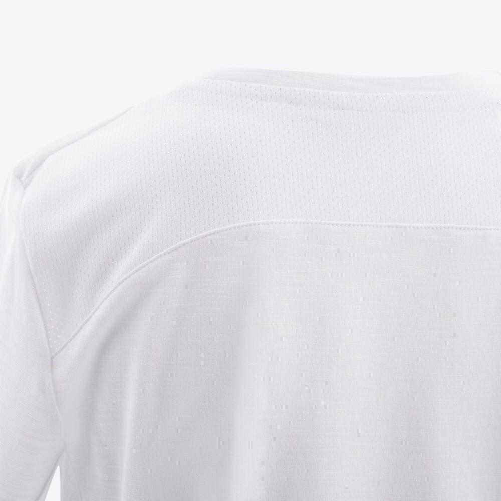 DOMYOS  T-Shirt 500 Gym Baumwolle atmungsaktiv Kinder weiss 