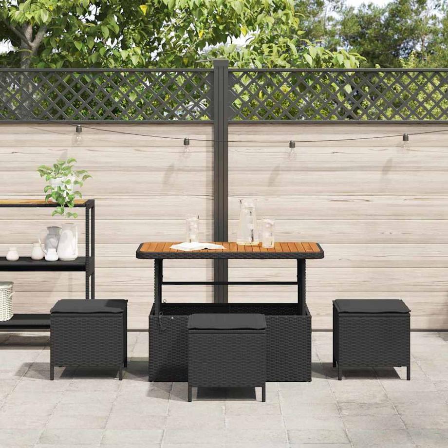 VidaXL Set da Pranzo per Giardino Polyrattan  