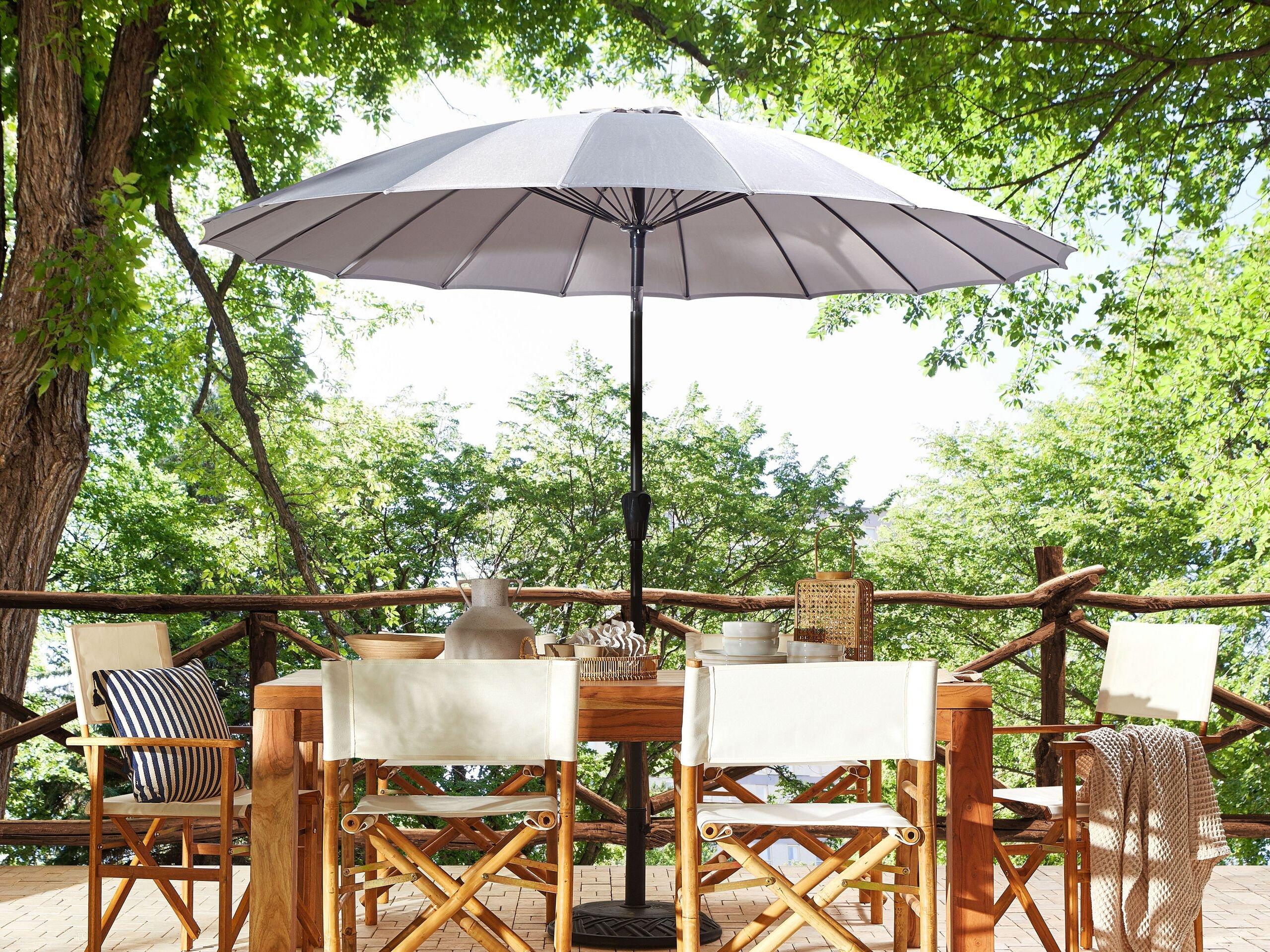 Beliani Ombrellone da esterno en Tessuto BAIA  