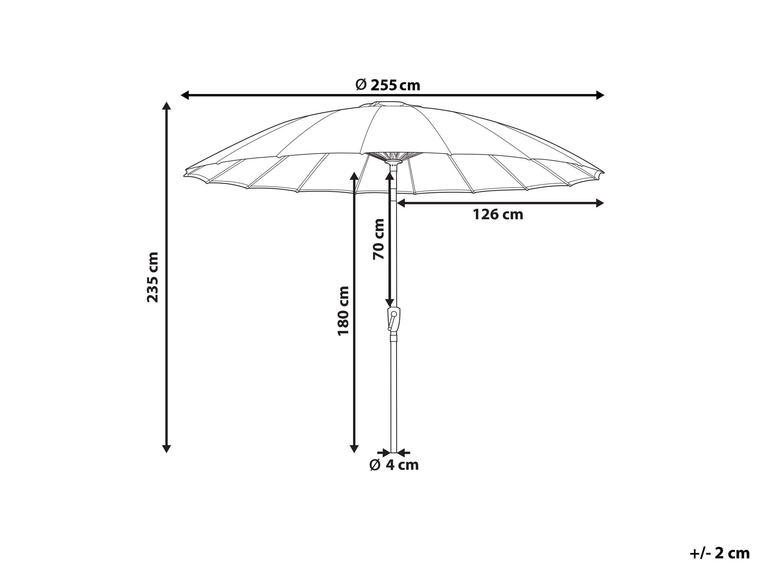 Beliani Marktschirm aus Polyester BAIA  