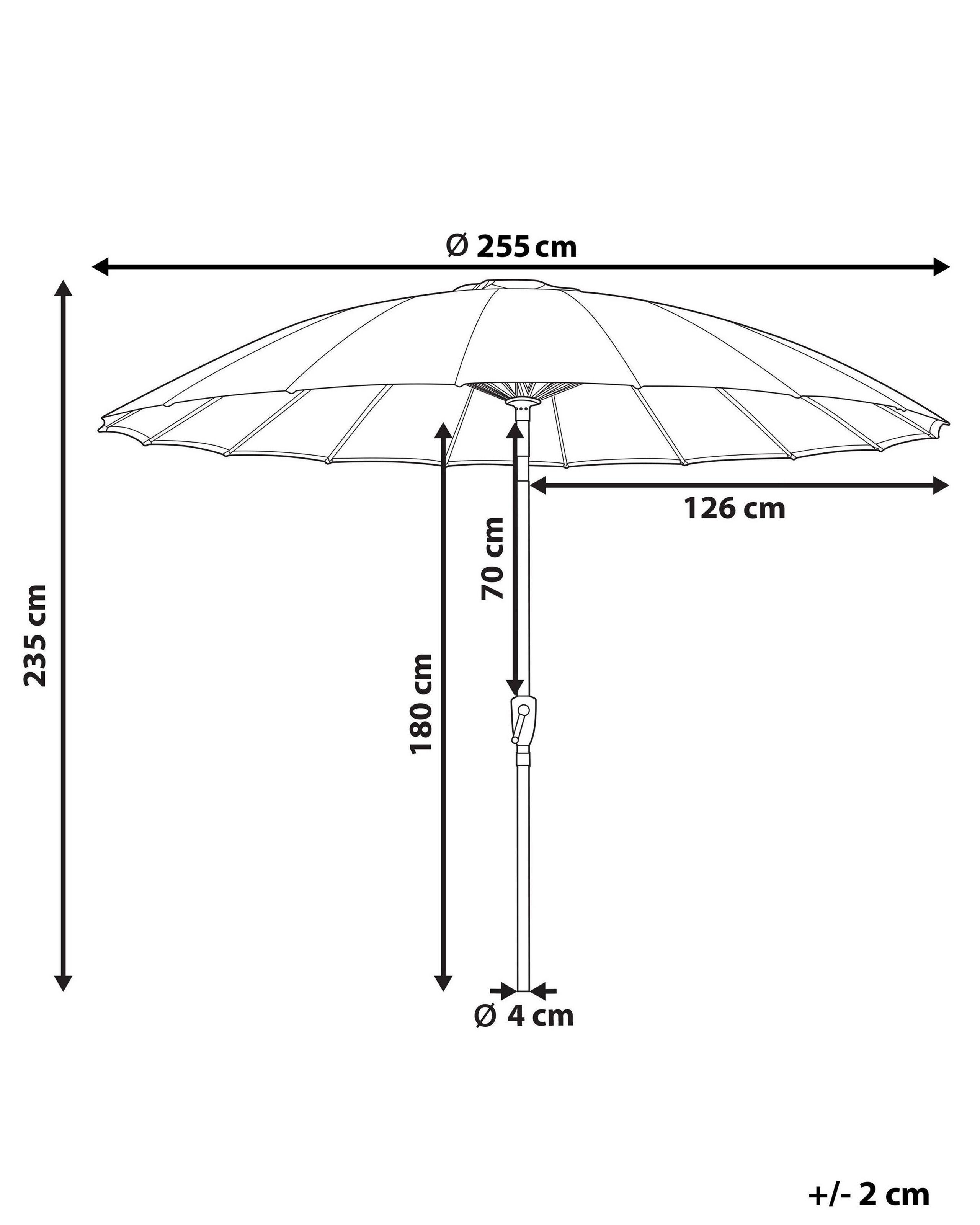 Beliani Marktschirm aus Polyester BAIA  