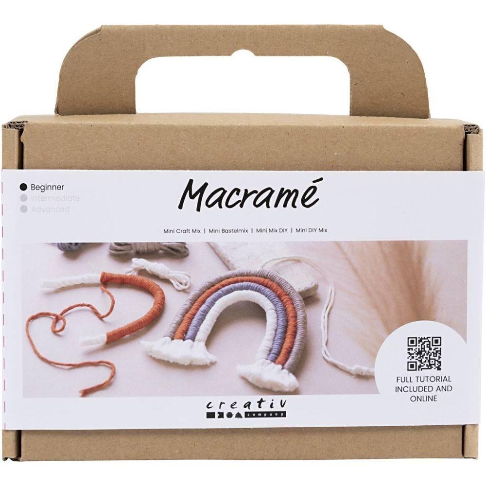 Creativ Company  Bastelset Mini Macramé Regenbogen 