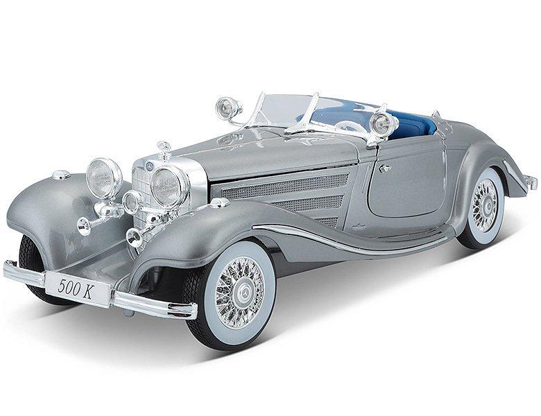 Maisto  1:18 Mercedes Benz 500K Roadster 1936 Grau 