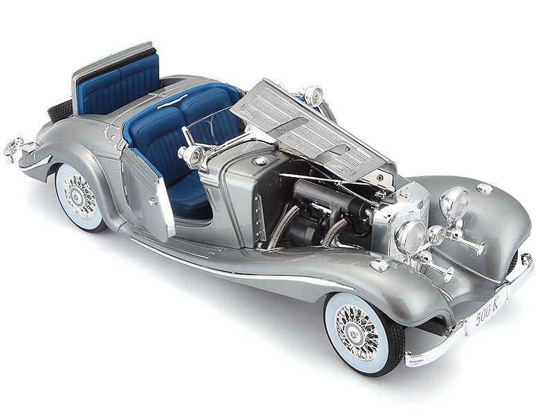 Maisto  1:18 Mercedes Benz 500K Roadster 1936 Grau 