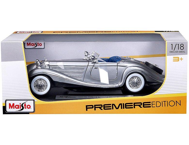 Maisto  1:18 Mercedes Benz 500K Roadster 1936 Grau 