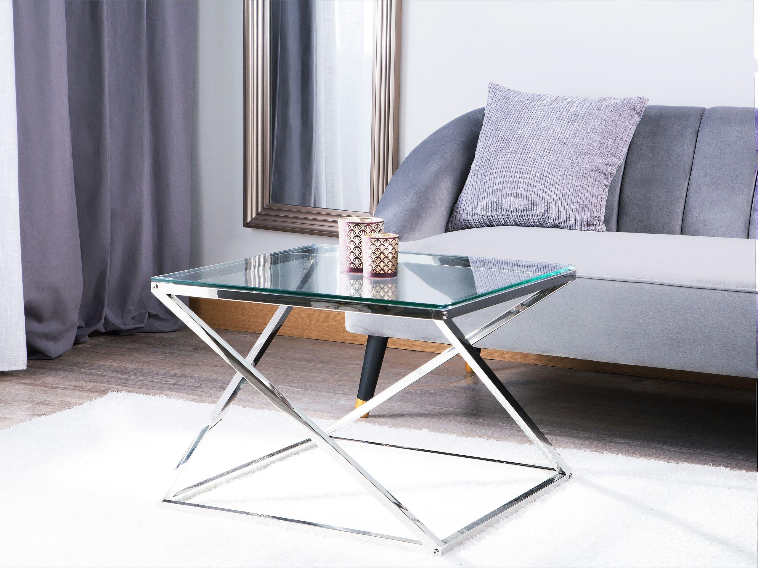 Beliani Table basse en Verre Glamour BEVERLY  