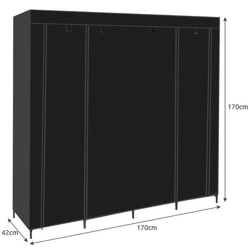 Ruhhy Armoire pliante en tissu 170x170cm Ruhhy 23740  