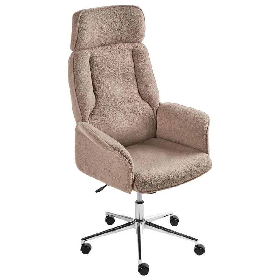 Beliani Chaise de bureau en Bouclé  PILOT  