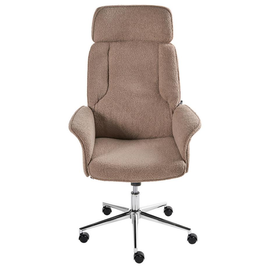 Beliani Chaise de bureau en Bouclé  PILOT  