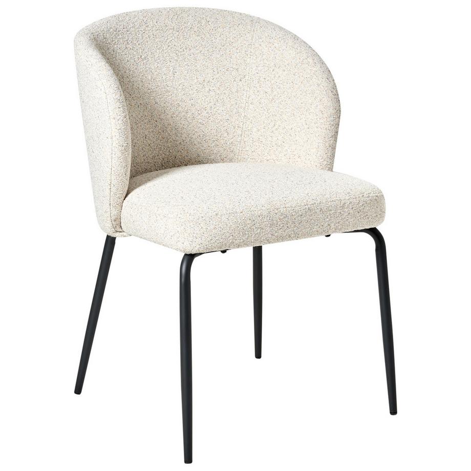 Beliani Lot de 2 chaises de salle à manger en Bouclé Minimaliste ZANA  