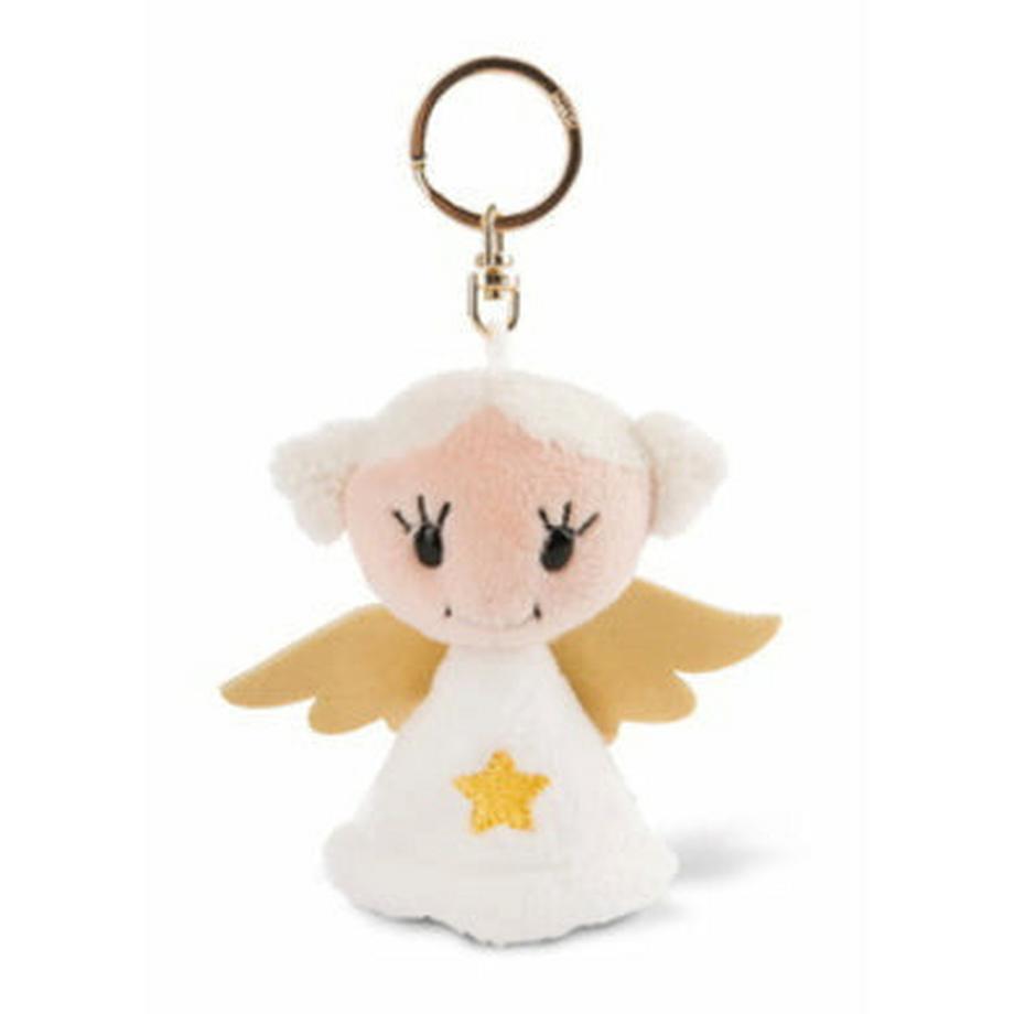 Nici porte-clés ange gardien jaune 9cm