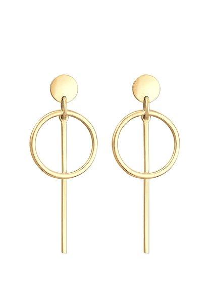 Elli  Ohrringe Hänger Kreis Stab 