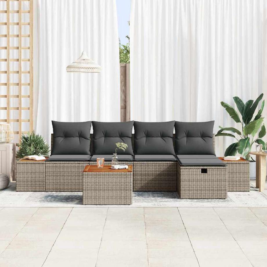 VidaXL Ensemble de canapé modulable poly rattan  