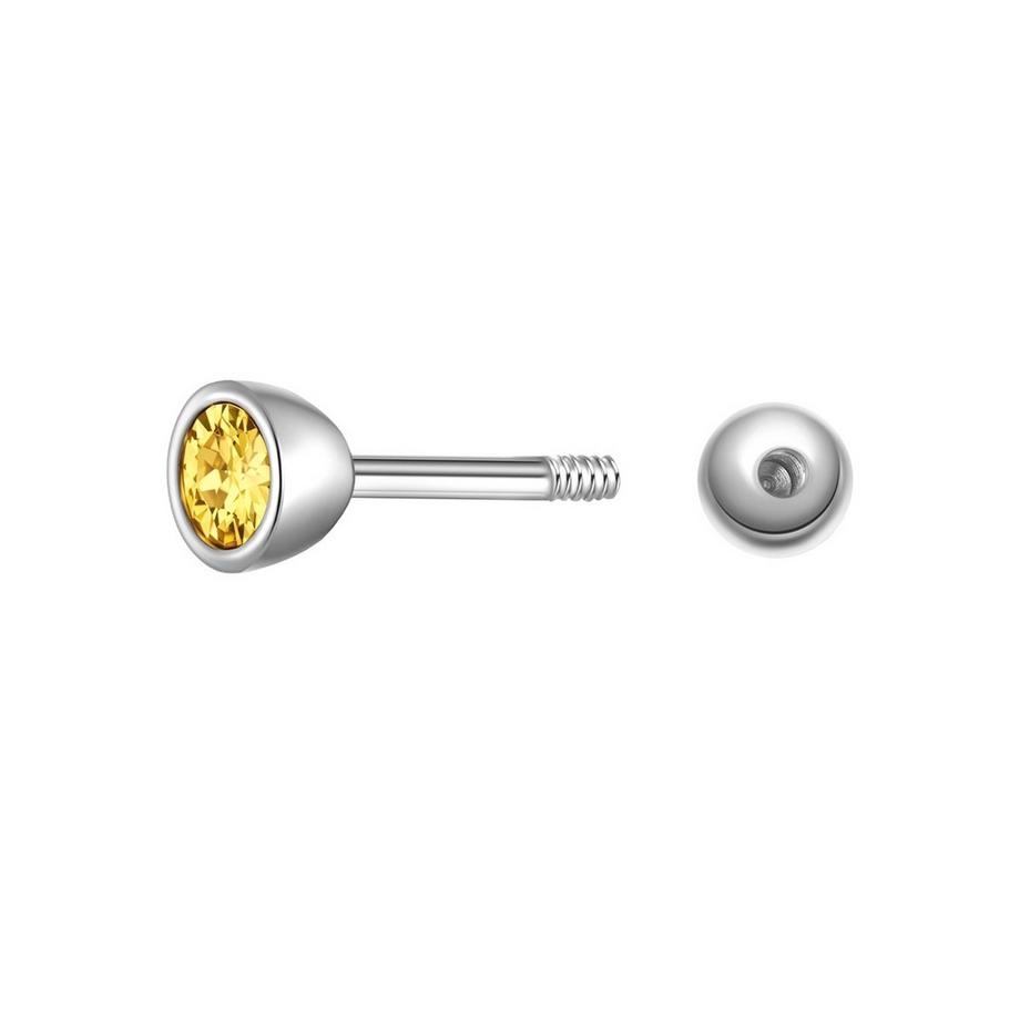 Glanzstücke München  Piercing Geburtsstein Sterling Silber Zirkonia 