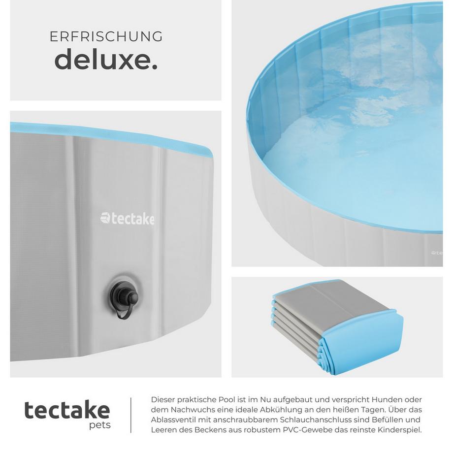 Tectake  Hundepool Nele verschiedene Größen rund, rutschfest und faltbar 