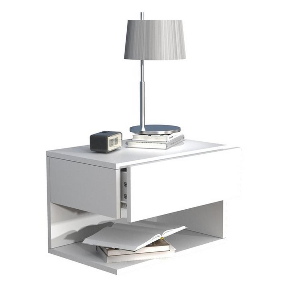 Nachtschrank | Wandschublade | Wandboard | Nachttisch | Maße ca. H. 30 x B. 45 x T. 32 cm - Usal XL 45 cm