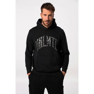 JP1880  Sweat à capuche Fitness, imprimé poitrine et poche kangourou 