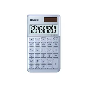 Casio SL-1000SC Calcolatrice tascabile Blu Display (cifre): 10 a energia solare, a batteria (L x A x P) 71 x 9