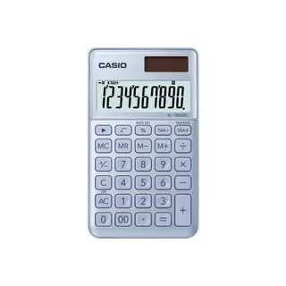 CASIO Casio SL-1000SC Calcolatrice tascabile Blu Display (cifre): 10 a energia solare, a batteria (L x A x P) 71 x 9  