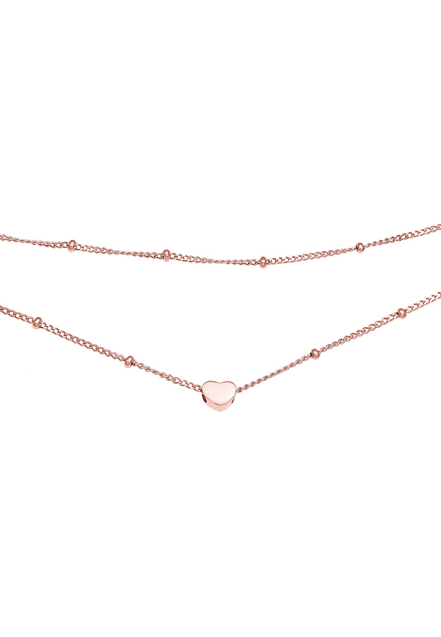 Elli  Halskette Choker Layer Herz 