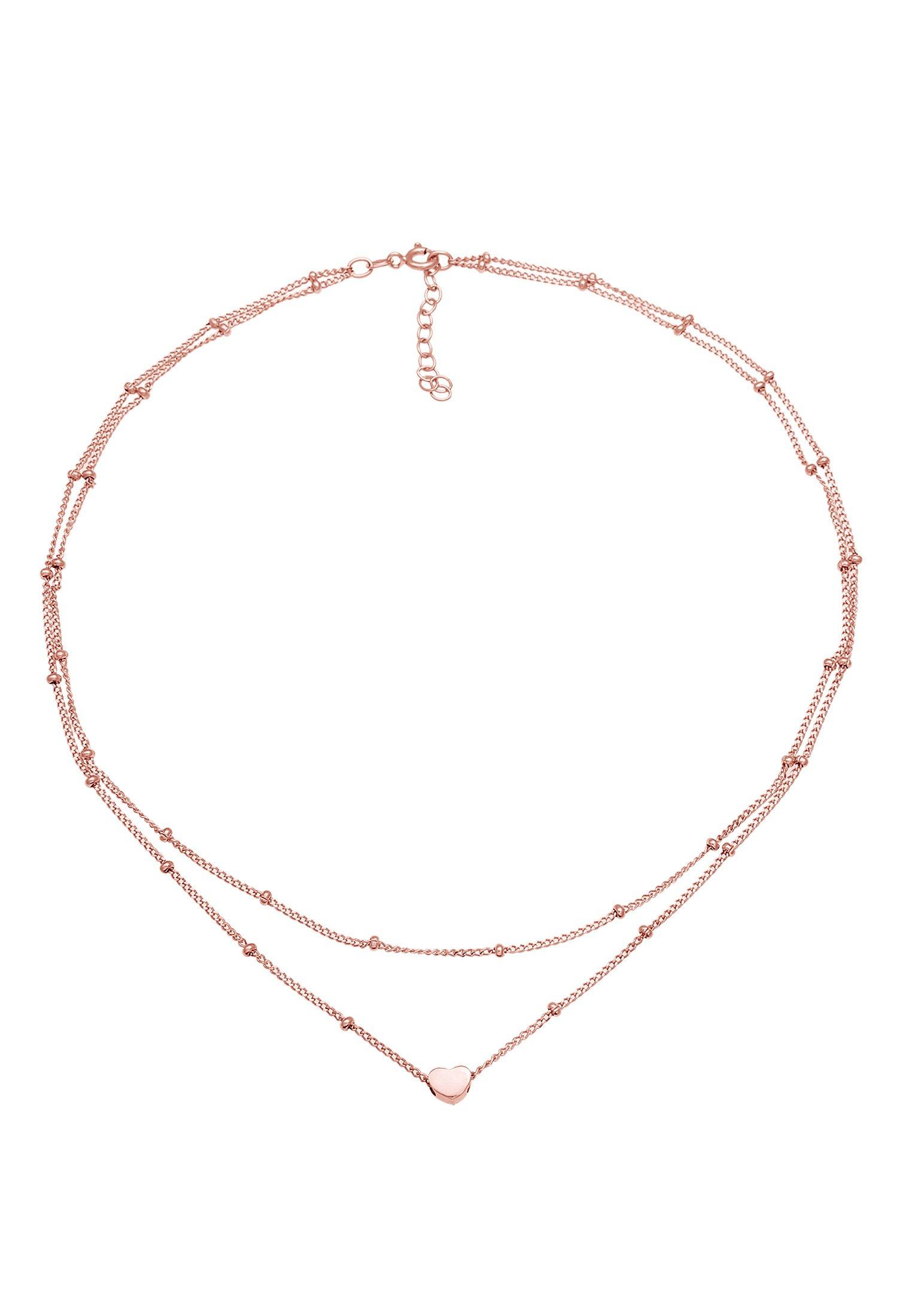 Elli  Halskette Choker Layer Herz 