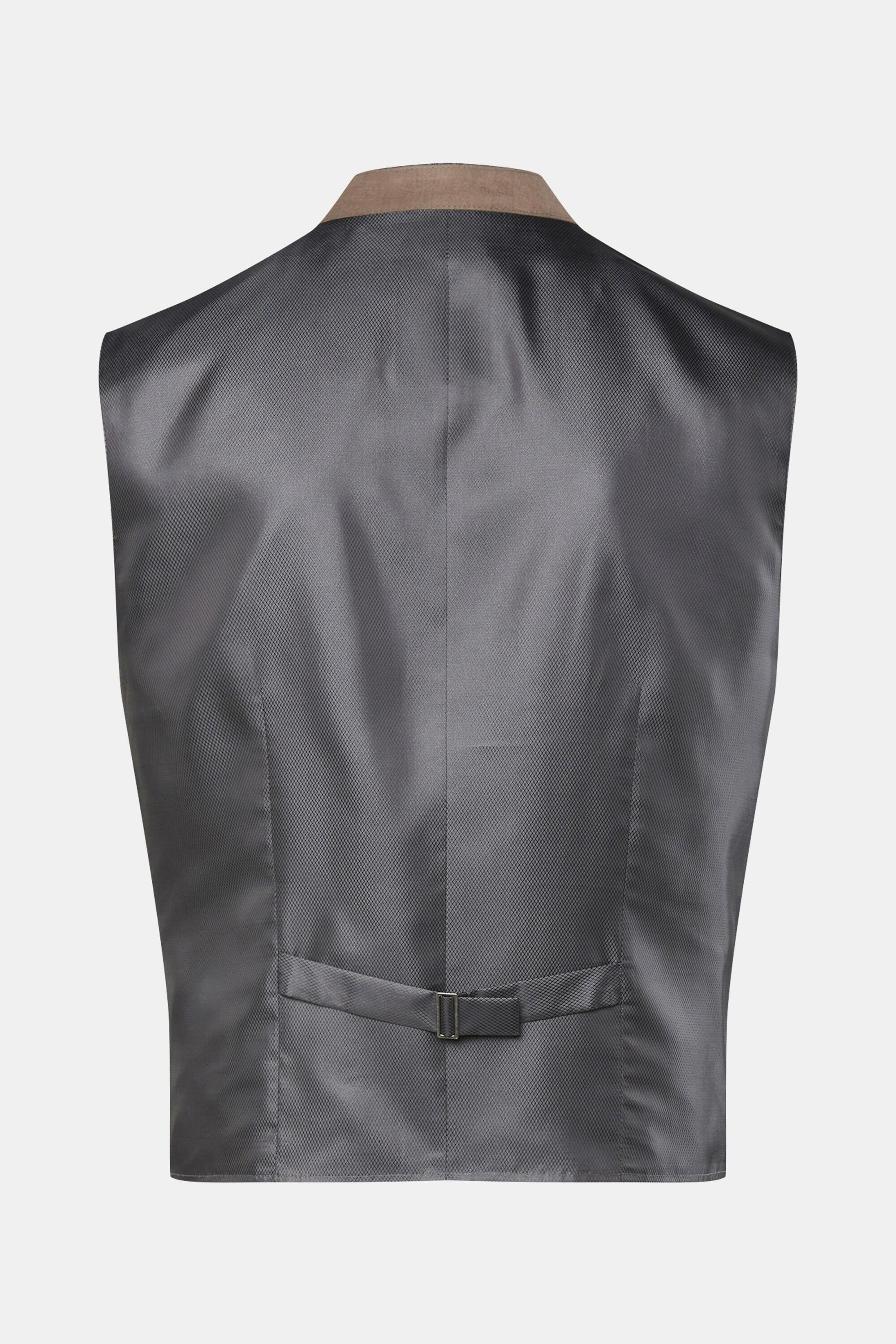 JP1880  Gilet in tradizionale stile Tracht con collo alto e ricamato e retro in fodera, fino alla tg. 72 