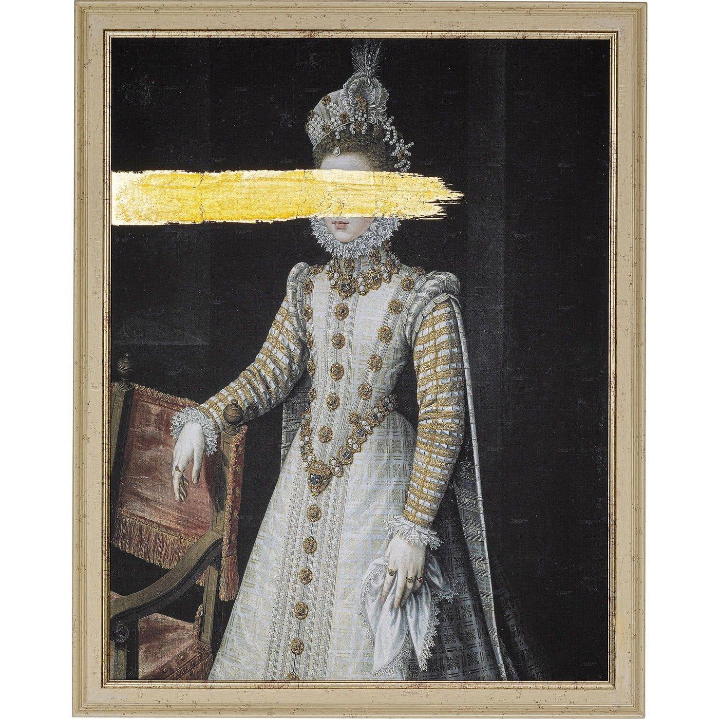 KARE Design Quadro ad olio Cornice Baronessa in incognito 100x80cm  