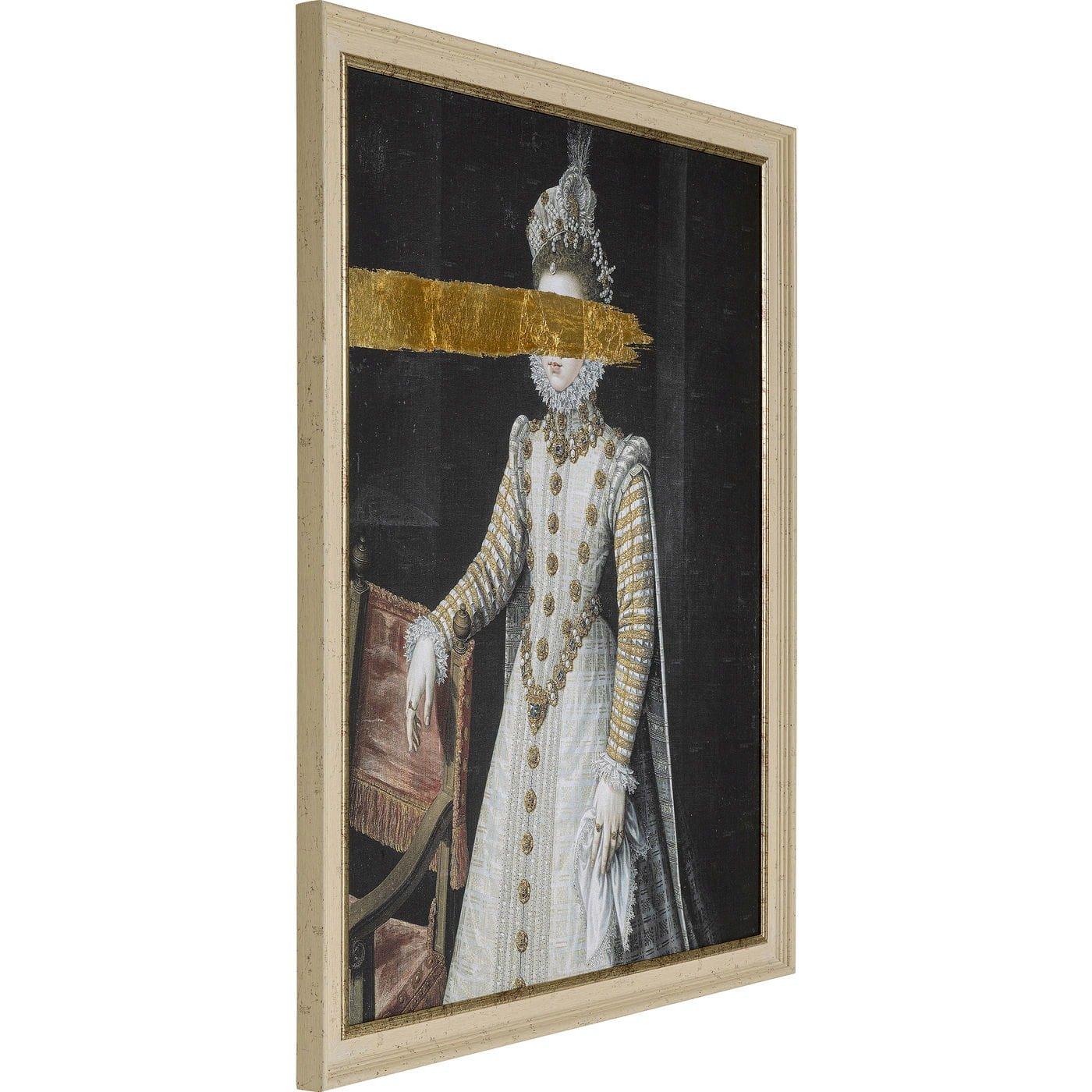 KARE Design Quadro ad olio Cornice Baronessa in incognito 100x80cm  