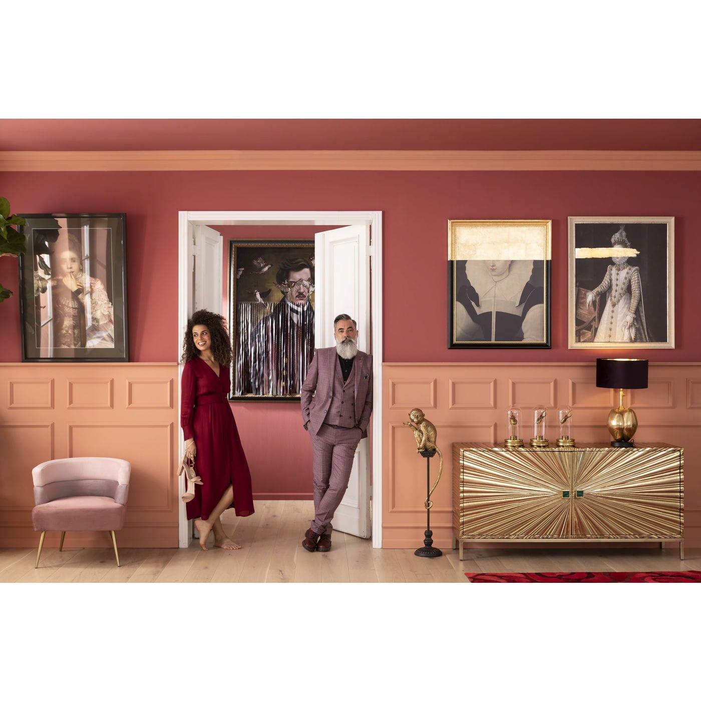 KARE Design Quadro ad olio Cornice Baronessa in incognito 100x80cm  