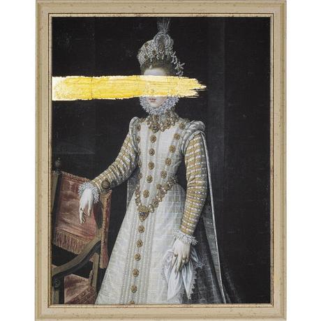 KARE Design Quadro ad olio Cornice Baronessa in incognito 100x80cm  