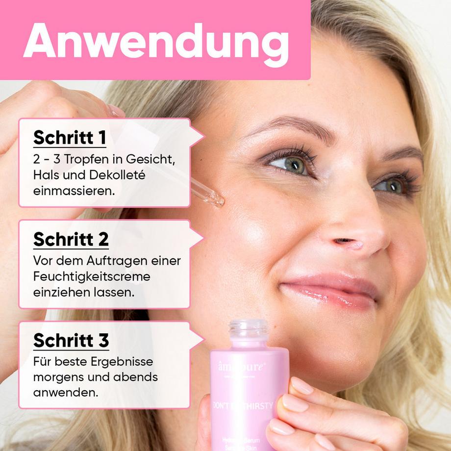 âme pure  Don't Be Thirsty Serum - Sérum hydratant anti-âge pour le visage 